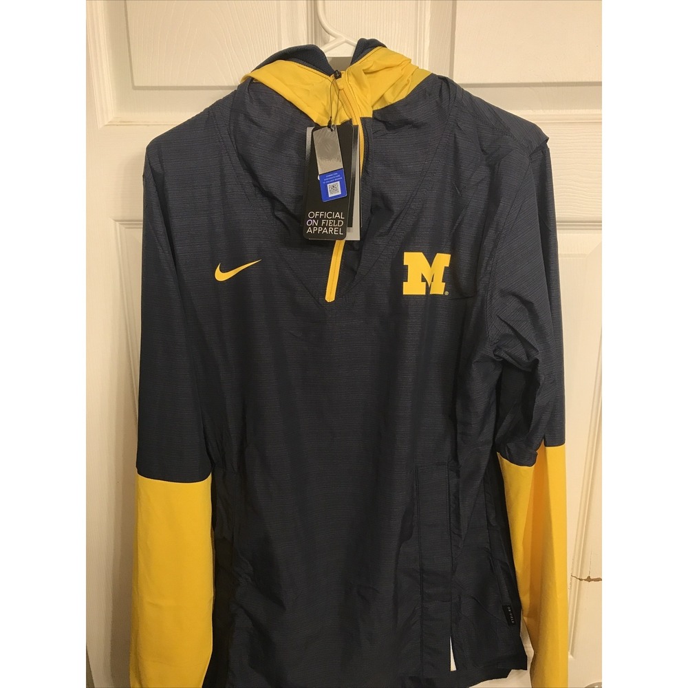 $100RARE Nike Michigan Wolverines Pullover 1/4 Zip Jacket Men's Size S